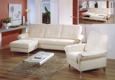 Sofa von Posa – Modell Mailand – in Weiss