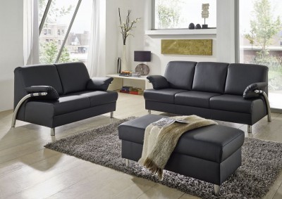 Sofa von Posa – Modell Ohio Steel – in Schwarz