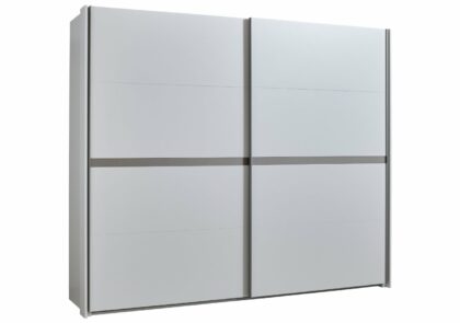 Schwebetürenschrank Viana – BH ca. 278x234x68 cm, Weiß